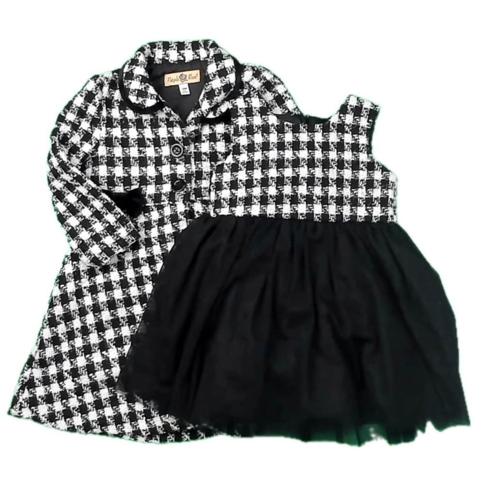 Purple Rose Girls White | Black Dress size: 24 Months